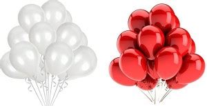 Flipkart.com | FLICK IN Solid Latex 100 Pcs White & Red Metallic ...