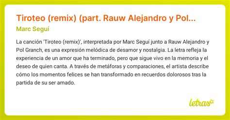 Significado de la canción Tiroteo (remix) (part. Rauw Alejandro y Pol ...