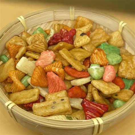 Mixed Rice Crackers Japanese Style Grain Snacks Colorful Rice Cracker ...