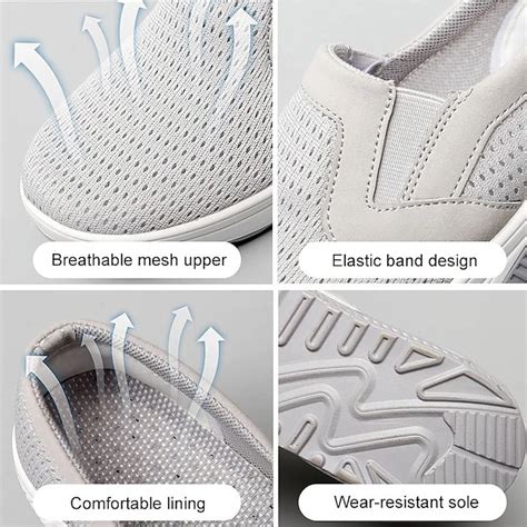 Women's Purple Slip-On Athletic Walking Shoes with Air Cushion Sole for ...