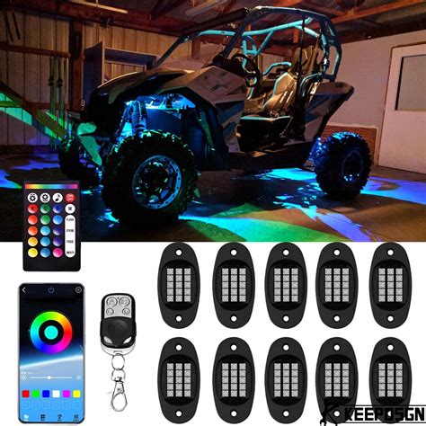 For Can-AM Maverick X3 10X RGB LED Rock Lights Neon Underbody Underglow ...