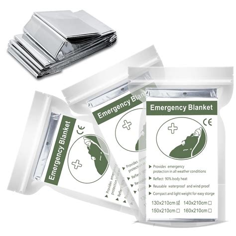 Emergency Mylar Thermal Blankets, Designed for Outdoors, Survival ...