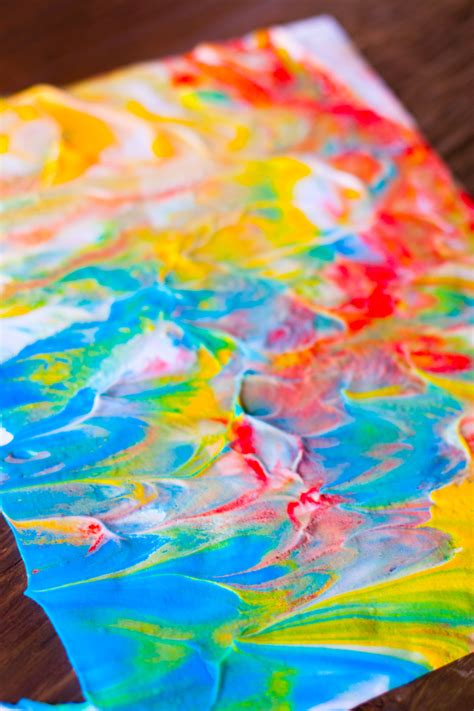 Shaving Cream Paint for Toddlers is a Fun Sensory Art Project!