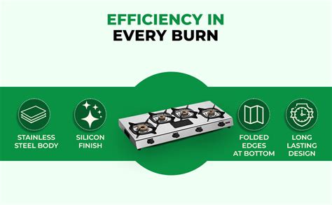 Rich Flame Gas Stove 4 Burners Steel Body | ISI Certified 4 Burner ...