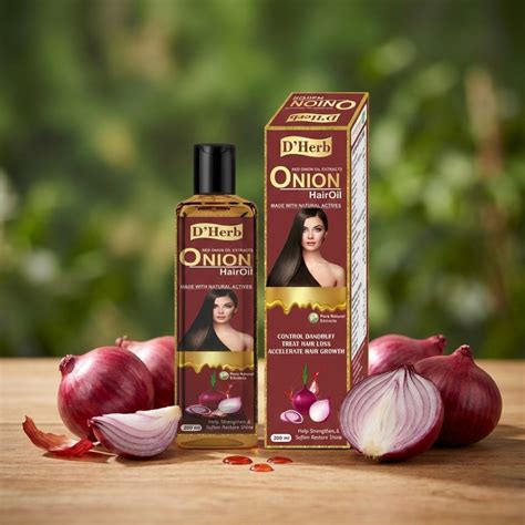 D’Herb Onion Hair Oil – Red Onion Extract Hair Care Oil – Dhara Ayurveda