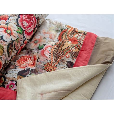 Buy COCOBEE HOME LINENS Silk Bedspread (Brown-Red) (King) Online