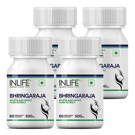 Inlife Bhringraja Extract Supplement | 500mg | 60 Veg. Capsules ...
