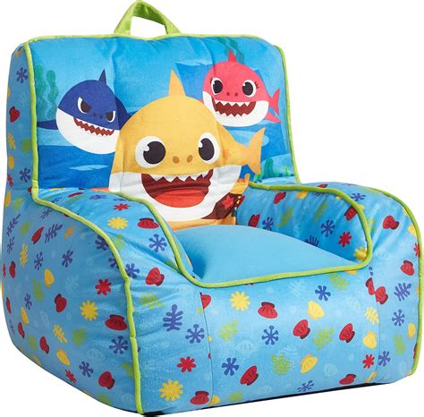 Idea Nuova Baby Shark Kids Mink Plush Bean Bag Chair | Ubuy India