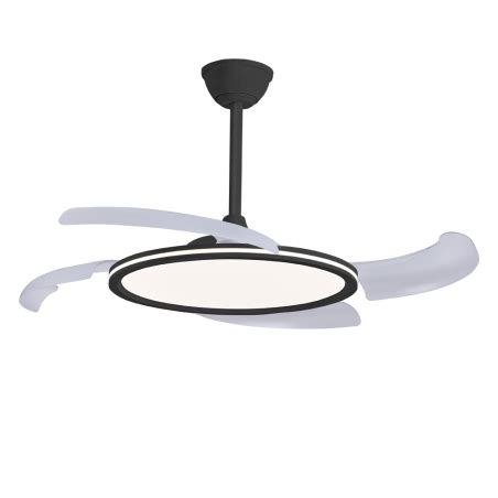 Key Black LED Ceiling Fan 40W 4200Lm - CristalRecord
