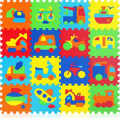 Mifoci 16 Pcs Foam Puzzle Floor Mat 11.8 x 11.8'' First Day of School ...