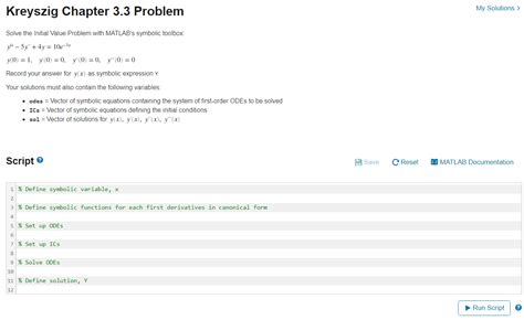 Ode Initial Value Problem Solver Kreyszig 的图像结果