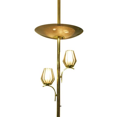 Brass Triple Light Floor to Ceiling Tension Pole Lamp at 1stDibs ...