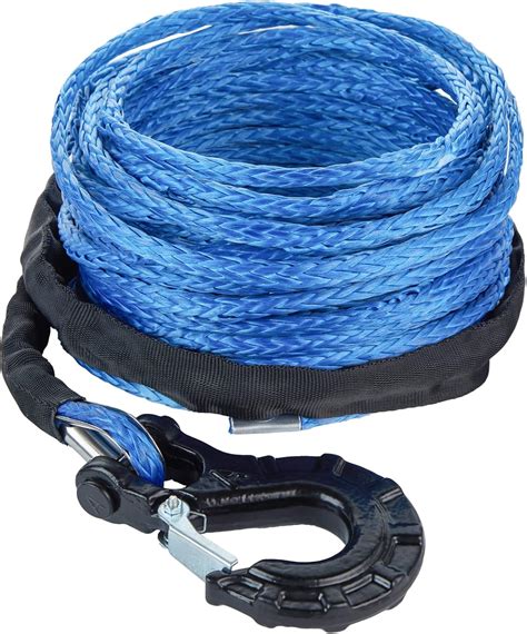 Carforu Synthetic Winch Rope 5/16'' x 50ft,13000LBS Synthetic Winch Line Cable Rope with ...
