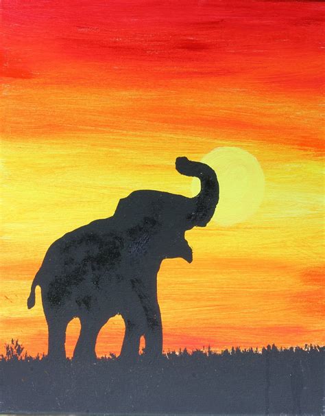 Word Weaver Art: Animals in Silhouette at Sunset (Kid Project)