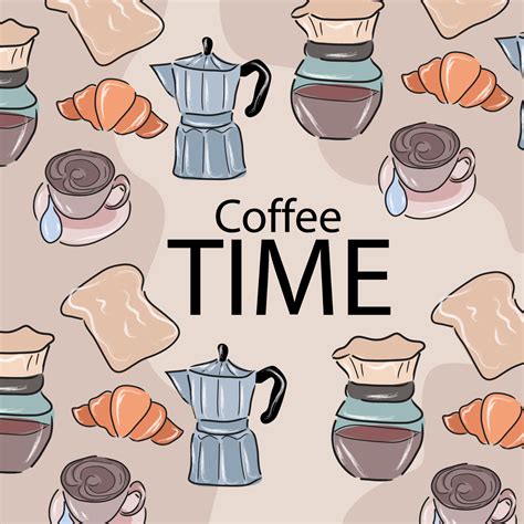 Coffee Doodle Background is appropriate for your coffee shop wall decor ...