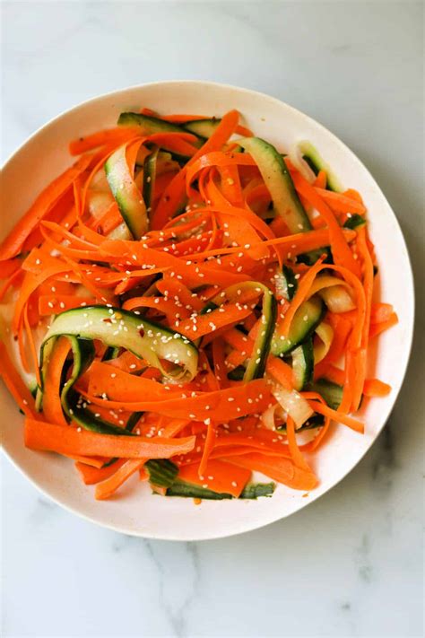 Shaved Carrot and Cucumber Salad - The Healthy Epicurean