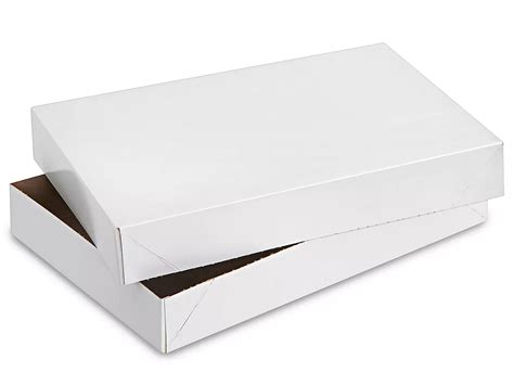 2-Piece Apparel Boxes - 10 x 7 x 1 1/2", White Gloss S-8556 - ULINE
