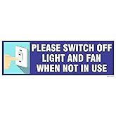 Aditya Sign® Please Switch Off Light and Fan When Not in Use Save ...