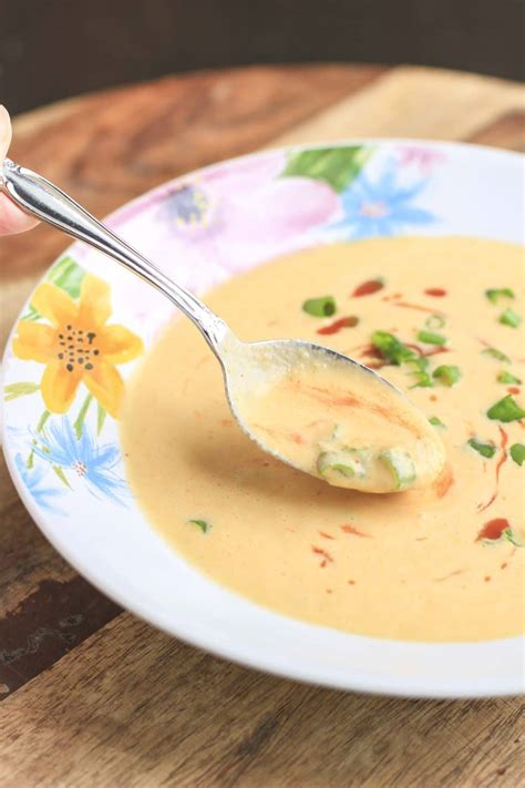 Spicy Thai Red Curry Cauliflower Soup - Stacey Homemaker