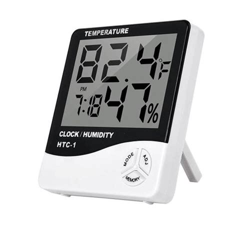 Themisto HTC-1 Digital Hygrometer Thermometer Humidity Meter With Cloc ...