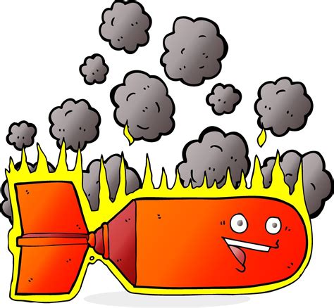 bomba cayendo de dibujos animados 12277841 Vector en Vecteezy