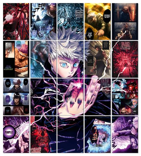 Moment Prints Gojo Satoru Colored Manga Collage Poster Set - Set of 20 ...