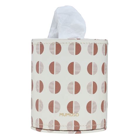 Round Tissue Box - Brown – Mumuso