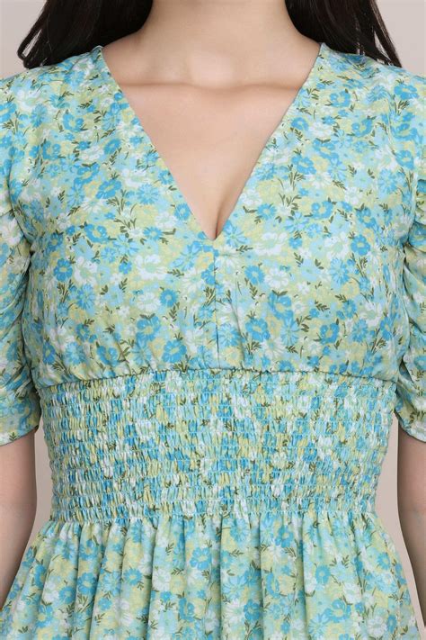 Floral Skater Dress - Sea Green – Starin