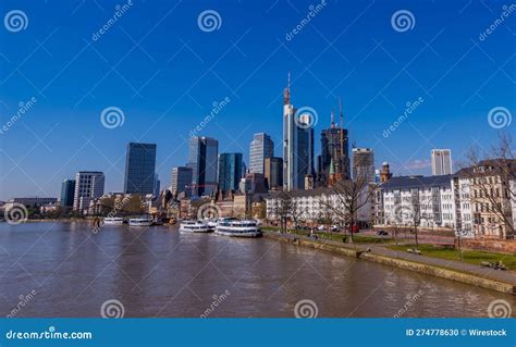 Skyline of Frankfurt with the Main River. Germany Editorial Image ...