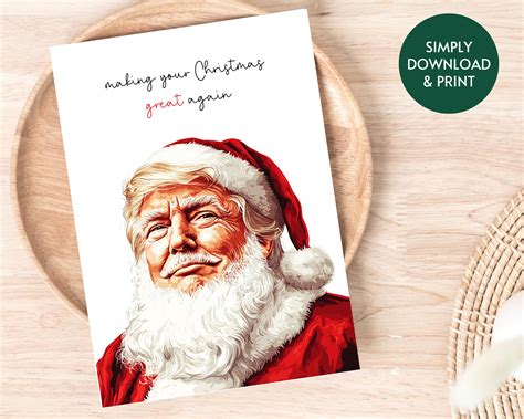 Trump Christmas Card Printable, Funny Trump Christmas Card, Make ...