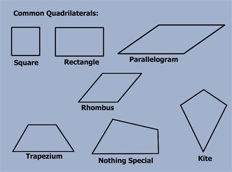 how many types of quadrilaterals are there name all ...