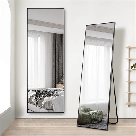 Buy LVSOMT Full Length Mirror, Wall & Floor Mirror, Standing Mirror ...