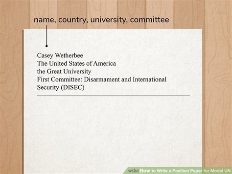 Image result for Model UN Paper Examples