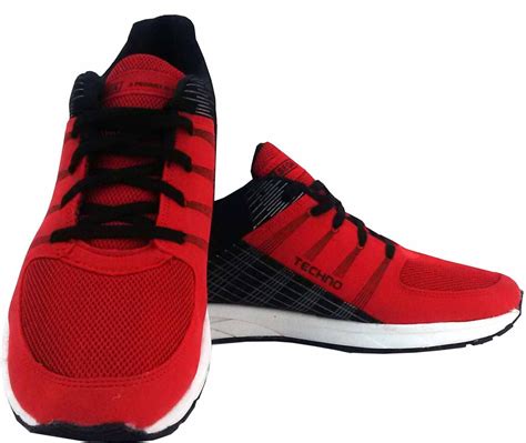 SEGA Techno Running Shoes For Men - Buy Red Color SEGA Techno Running ...