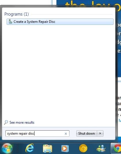 Image result for Create System Repair Disk with USB