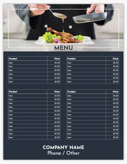 Menu Cards Templates & Designs | Vistaprint