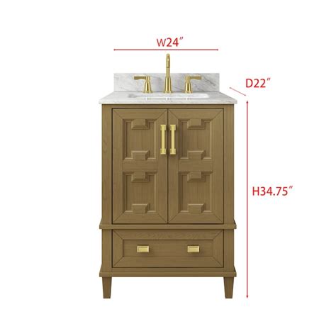 allen + roth Haines 24-in Sand Undermount Single Sink Bathroom Vanity ...