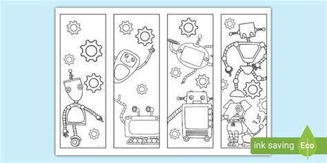 Robot Bookmarks Colouring | Mindfulness | Twinkl - Twinkl