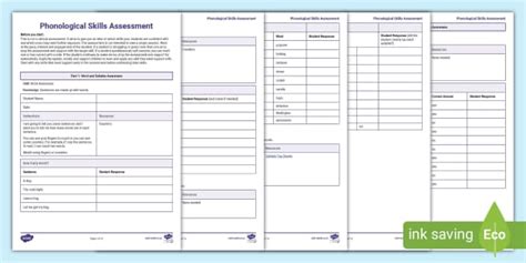 Phonological Skills Assessment