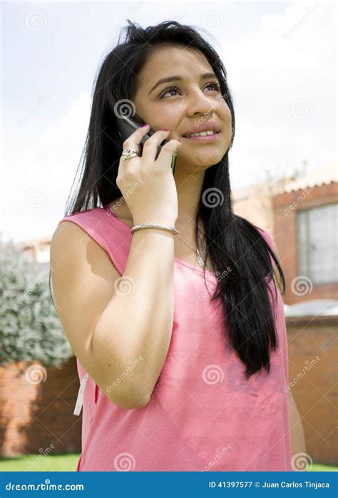 This Lady is Talking by the Phone Stock Image - Image of communicate ...