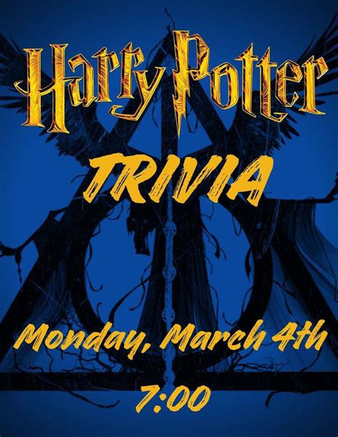 Harry Potter Trivia, Q Bar Darien, March 4 2024 | AllEvents.in