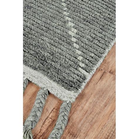 Room Envy 9 X 12 (ft) Wool Green/Gray/Ivory Indoor Area Rug ...