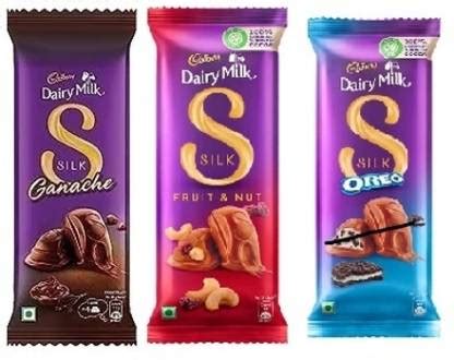 Cadbury Silk Ganache Chocolate & Silk Fruit and Nut Chocolate & Silk ...