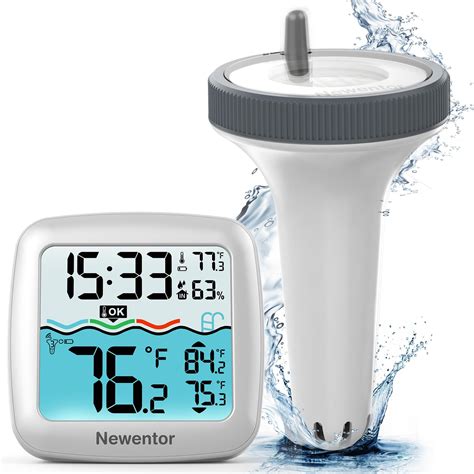 Snapklik.com : Pool Thermometer Floating Easy Read, Digital Wireless ...