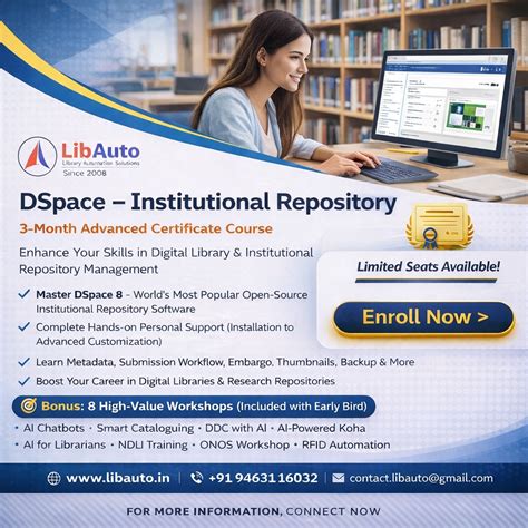 Advanced Certificate Course on DSpace 8: Institutional Repository | 3 ...