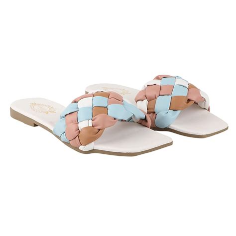 Buy Shoetopia Women and White Girls Flat Sandal-EU36 at Amazon.in
