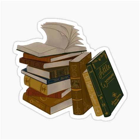 Image result for Classics Book Stack Sticker