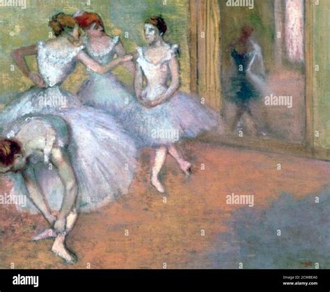 Four Dancers in the Foyer', late 19th-early 20th century. Artist: Edgar ...