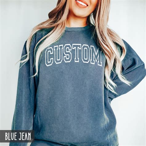 Comfort Colors® Custom Sweatshirt, Personalized Gift, Your Custom Text ...