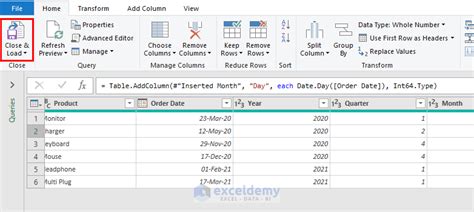 Power Query Date Functions 的图像结果